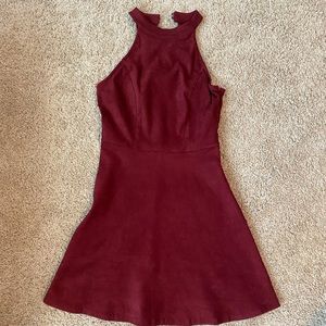 Maroon Velvet Dress